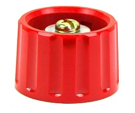 Control Knobs ø28mm/18,3h 6mm axle - red