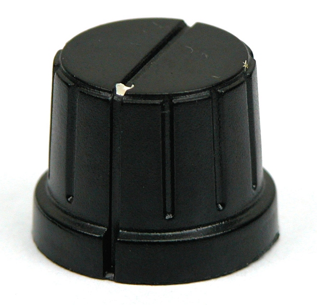 Geräteknöpfe ø20mm/15h 6mm achse - schwarz