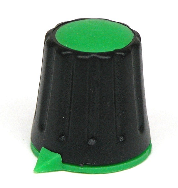 Push-On knopf ø17,4x18,5mm - 6mm achse - mit pfeil