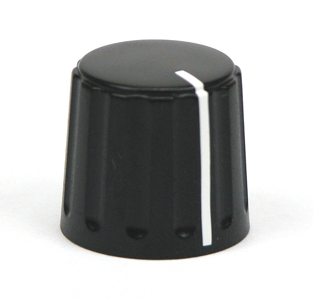 Push-On knob ø15,5x17,1 - 6mm shaft - with lne