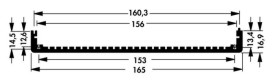 Profiel 165 x 16,9 x 234mm - zwart