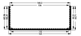 Extruded Profile 165 x 62,71  x 234mm - natural