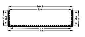 Extruded Profile 165 x 42,4  x 160mm - natural