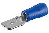 x100 Kabelschoen vlaksteker pen 4,8x0,8mm blauw