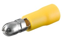 x100 Male bullet disconnector 5mm yellow