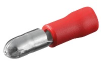 x100 Rundstecker 4mm rot