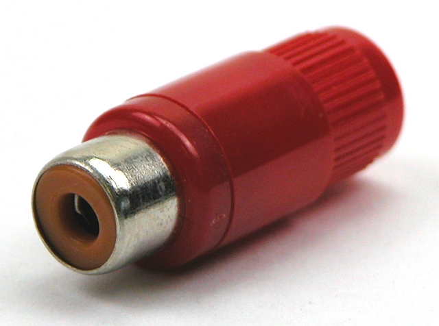RCA receptable standard plastic - red