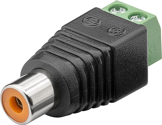 RCA receptable screwconnections