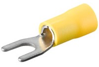 x100 Flachstecker fork 4,0mm gelb