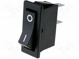 Rocker switch 14x33mm 10A/250V on/off - 1-0 marking