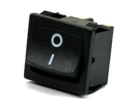 Rocker switch 25x21mm 250Vac/6A - 2x on/off