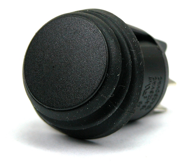 Rocker switch 250Vac/6A ø23mm - 2x on/off - IP-65