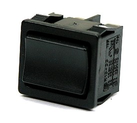 Rocker switch 25x21mm 250V/6A - 2x momentary/off/momentary