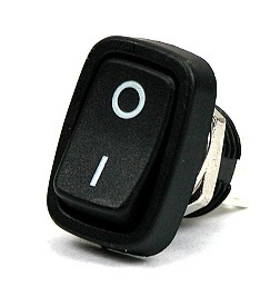 Rocker switch 20,3x14,4mm 250Vac/3A round 2x on/on