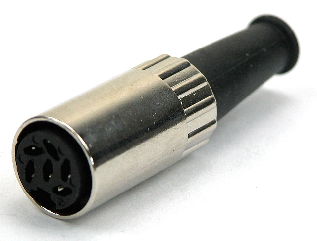 DIN Cable receptable metal - 5-pole 240°