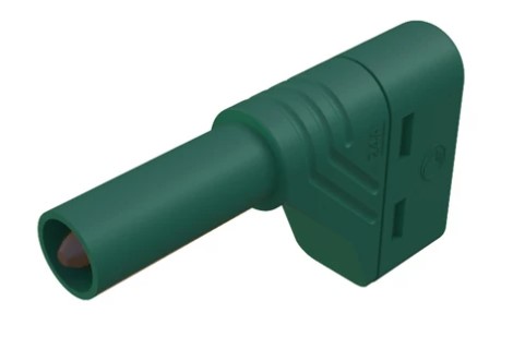 Sicherheits Laborstecker ø4mm abgewinkelt - grün