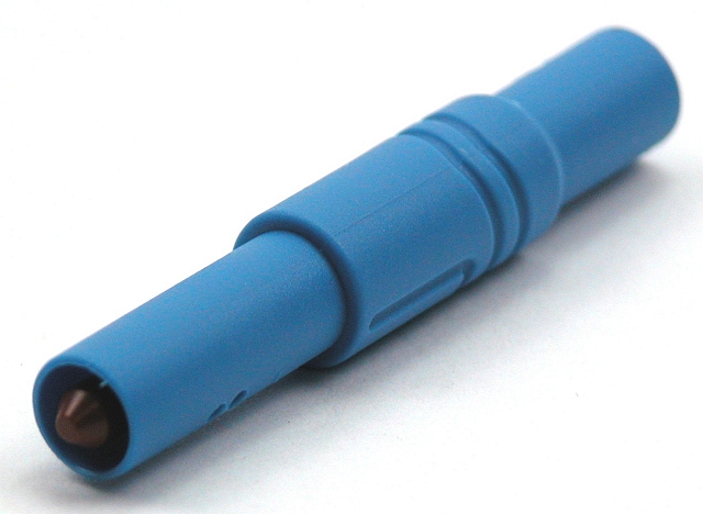 Banaansteker ø4mm aanraakveilig - blauw