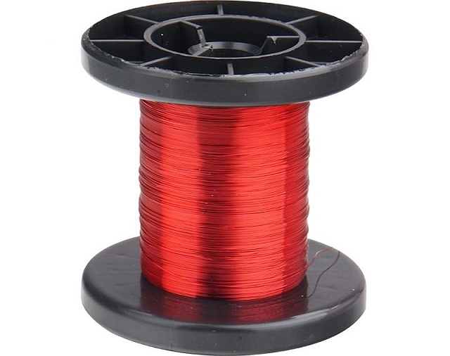 x100m Enamelled Copper Wire ø0,15mm - red