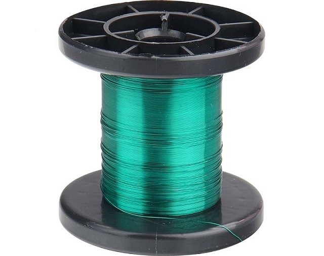 x100m Enamelled Copper Wire ø0,15mm - green