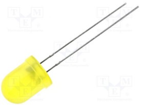 LED ø8mm yellow 20-70mcd  60°