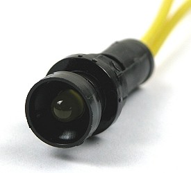 Controle LED 230Vac ø12,3mm met draden - geel