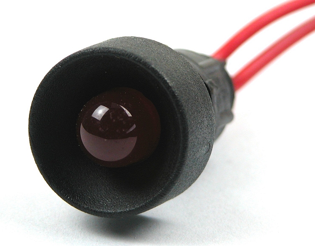 Controle LED 230Vac ø22mm met draden - rood