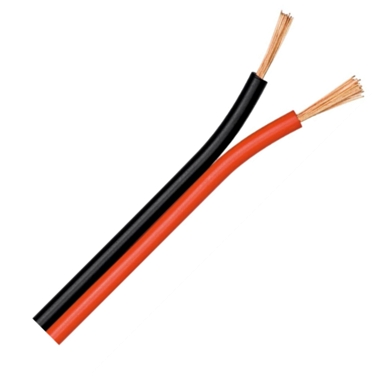 x100m Loudspeaker cable CU 2x0,75mm²  red/black