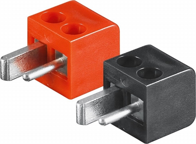 Lautsprecher kabelstecker - schraubanschluss - satz rot und schwarz