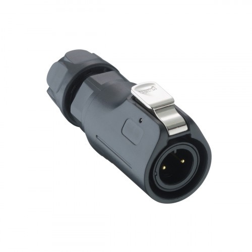 Quiclock Male cableconnector-  size-12 - 2-pos - IP-67