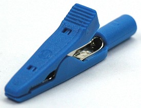 Krokodilleklem ø2mm - blauw