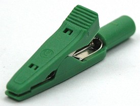 Krokodilleklem ø2mm - groen