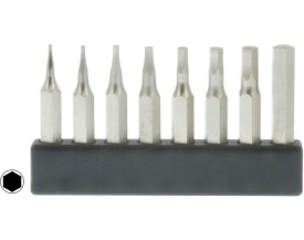 Minibit set 28mm - 0,7/0,9/1,3/1,5/2,0/2,5/3,0/4,0 - hexagon