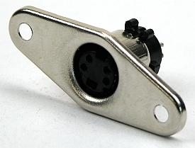 Mini-DIN chassisdeel female 4-polig paneelmontage