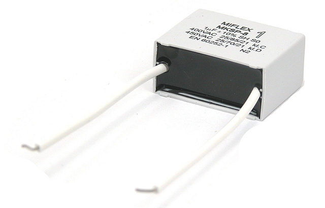 Motorcapacitor 1uF 400Vac 31,5x24,5x15mm e=27,5mm