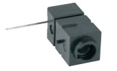 Testaansluiting 4mm, soldeer, zwart - uitlopend