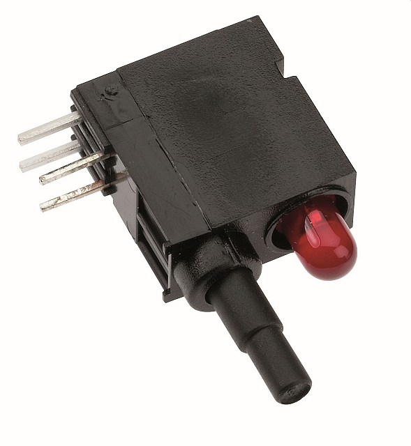 Drukbutton uit-moment met gele LED - uitlopend