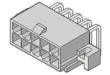 Mini-Fit Jr Header angled 4-pole