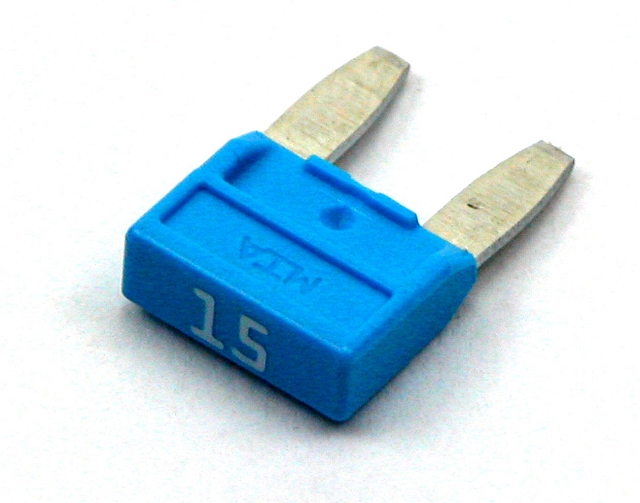 Steekzekering miniatuur 15A - blauw
