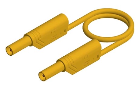 Meetsnoer ø4mm Siliconen 1,0mm²/16A IEC - 100cm - geel