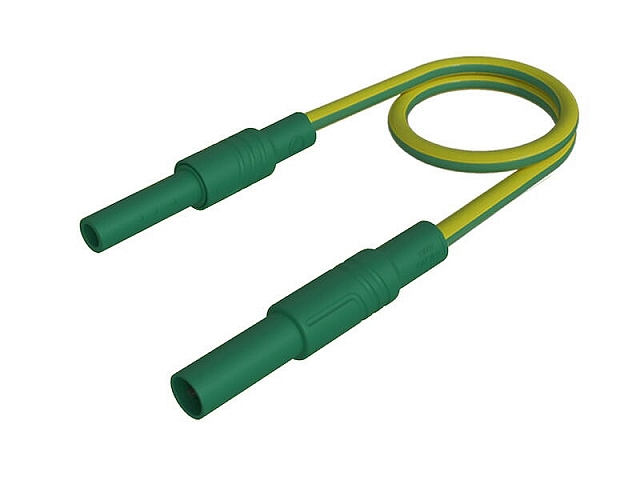Meetsnoer ø4mm Siliconen 2,5mm²/32A IEC - 50cm - geel/groen