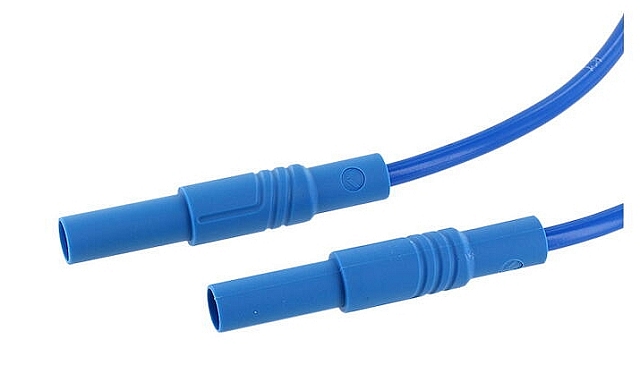 Meetsnoer ø4mm Siliconen 2,5mm²/32A IEC - 50cm - blauw