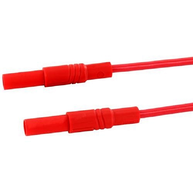 Meetsnoer ø4mm Siliconen 2,5mm²/32A IEC - 50cm - rood