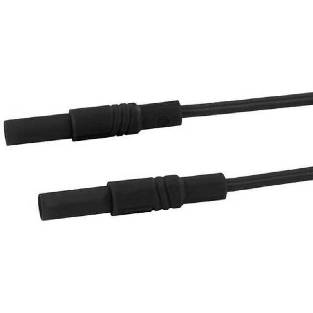 Sicherheits Labor kabel ø4mm Siliconen 2,5mm²/32A IEC - 50cm - schwarz