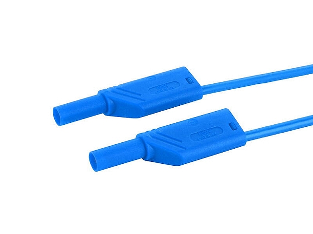 Meetsnoer ø4mm Siliconen 1,0mm²/16A IEC - 50cm - blauw