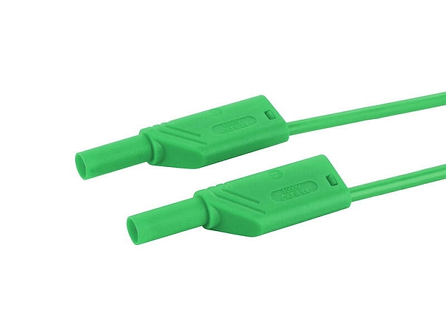 Meetsnoer ø4mm Siliconen 1,0mm²/16A IEC - 50cm - groen