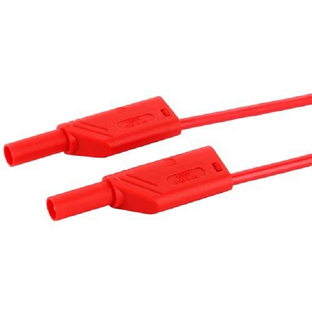 Safety Labory cable ø4mm Silicon 2,5mm²/16A IEC - 100cm - red
