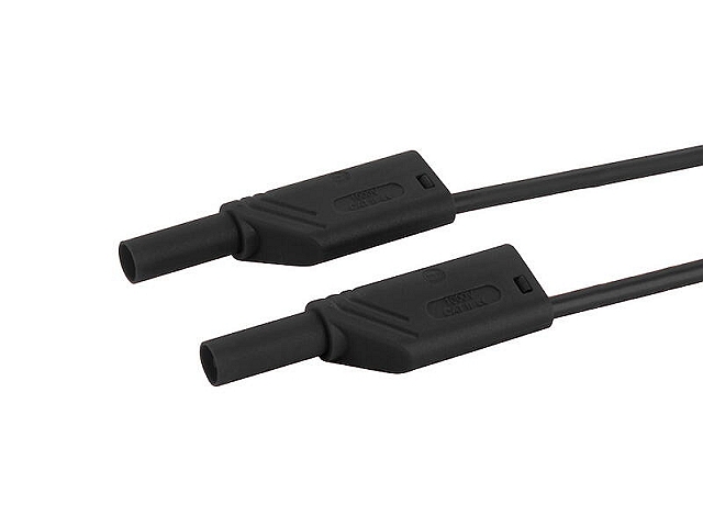 Meetsnoer PVC 1,0mm² stekker 4 mm naar stekker 2 mm 100cm rood