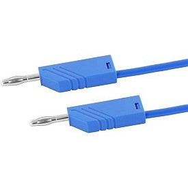 Meetsnoer ø4mm PVC 1mm²/16A - 150cm - blauw