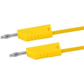 Meetsnoer ø4mm Siliconen 1mm²/16A - 25cm - geel