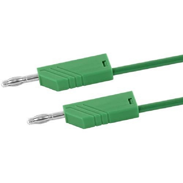 Labor kabel ø4mm PVC 1mm²/16A - 100cm - grün